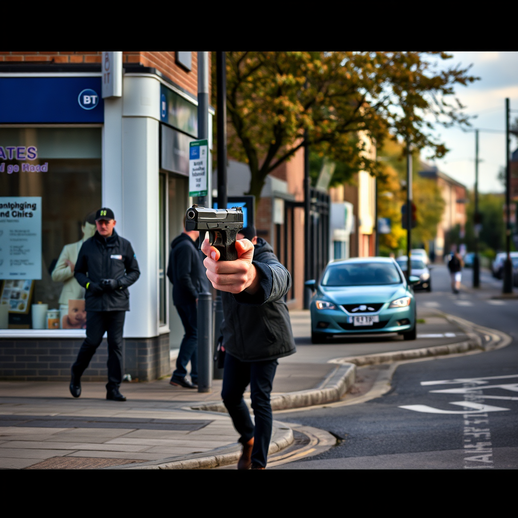 Telecom employee faced with firearm during close call in Nottingham